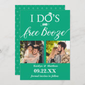 I's's & Free Boozeウェディングモダン日付を保存 セーブザデート (正面/裏面)