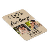 I's's & Free Boozeウェディングモダン日付を保存 マグネット (右側)