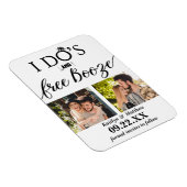 I's's & Free Boozeウェディングモダン日付を保存 マグネット (右側)