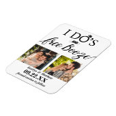 I's's & Free Boozeウェディングモダン日付を保存 マグネット (左側)