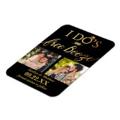 I's's & Free Boozeウェディングモダン日付を保存 マグネット (左側)