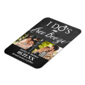 I's's & Free Boozeウェディングモダン日付を保存 マグネット (左側)