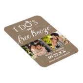 I's's & Free Boozeウェディングモダン日付を保存 マグネット (右側)