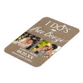 I's's & Free Boozeウェディングモダン日付を保存 マグネット (左側)