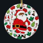 Issa Black Santa Christmas セラミックオーナメント<br><div class="desc">We love all occasions: soirees, get-togethers, date nights, holidays, showers, birthdays, and weddings. Recognizing that in a world of e-vites, status updates, and gift cards, some occasions call for substance and sass, Issa Wrap was born. Our well-curated collection includes gift wrapping and packaging solutions reminiscent of the African Diaspora for...</div>