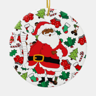 Issa Black Santa Christmas セラミックオーナメント