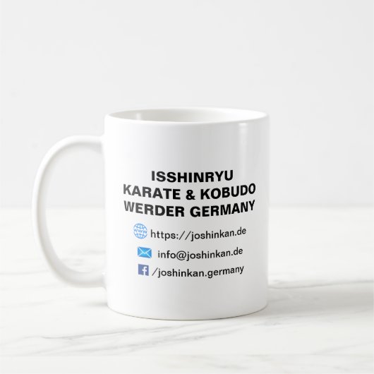 Isshinryu Karate, Joshinkan, Germany, Tasse IR コーヒーマグカップ (左)