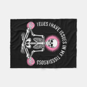 Issues In My Tissues Ehlers Danlos Syndrome Awaren フリースブランケット (正面(横))