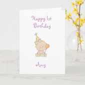 Istの誕生日 カード (黄色い花)