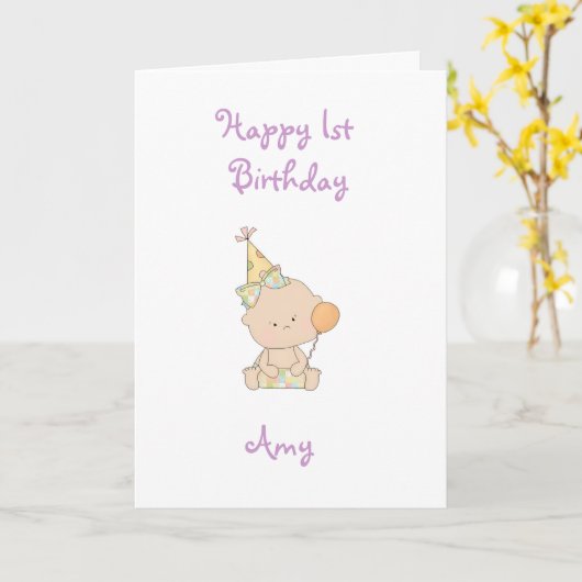 Istの誕生日 カード (黄色い花)