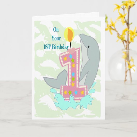 Ist誕生日 カード (黄色い花)