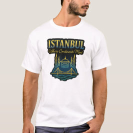 Istanbul Bosphorus Art – Where Continents Meet Tシャツ
