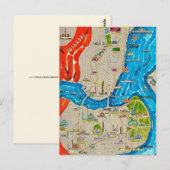 Istanbul City Map Postcard ポストカード (正面/裏面)