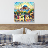 Istanbul Hagia Sophia Waterfront Home Decor キャンバスプリント (インサイチュ (寝室))