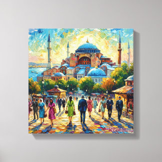 Istanbul Hagia Sophia Waterfront Home Decor キャンバスプリント