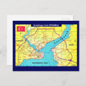 Istanbul Retro Greeting Postcard ポストカード (正面/裏面)