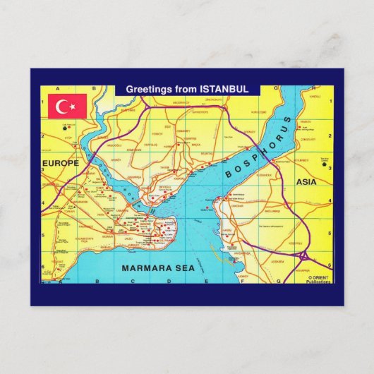 Istanbul Retro Greeting Postcard ポストカード (正面)