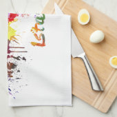 Istanbul skyline in watercolor キッチンタオル (四つ折り)