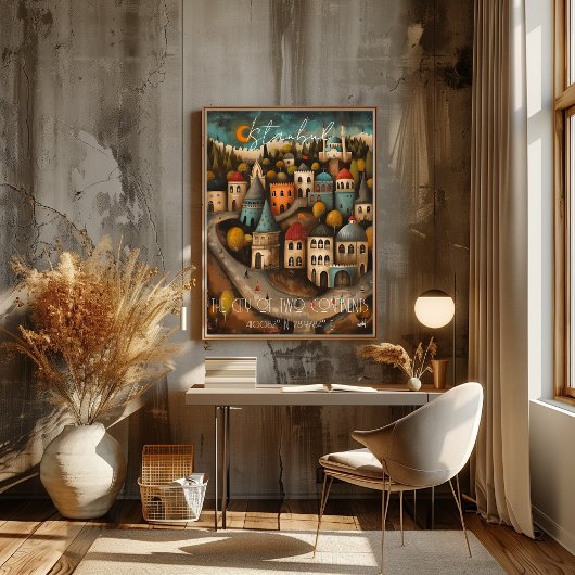 Istanbul: The City of Two Continents - Whimsical  ポスター