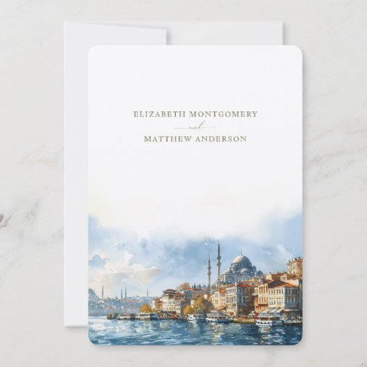 Istanbul Turkey Destination Wedding 招待状 (裏面)