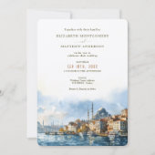 Istanbul Turkey Destination Wedding 招待状 (正面)