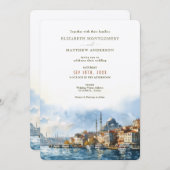 Istanbul Turkey Destination Wedding 招待状 (正面/裏面)