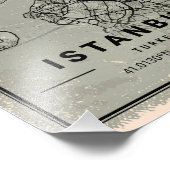 Istanbul turkey map print poster canvas フォトプリント            (角)