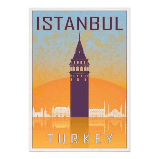 Istanbul vintage poster フォトプリント            (正面)