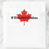 #IStandWithTrudeau Hashtag Trudeau Liberalsカナダ 長方形シール (バッグ)