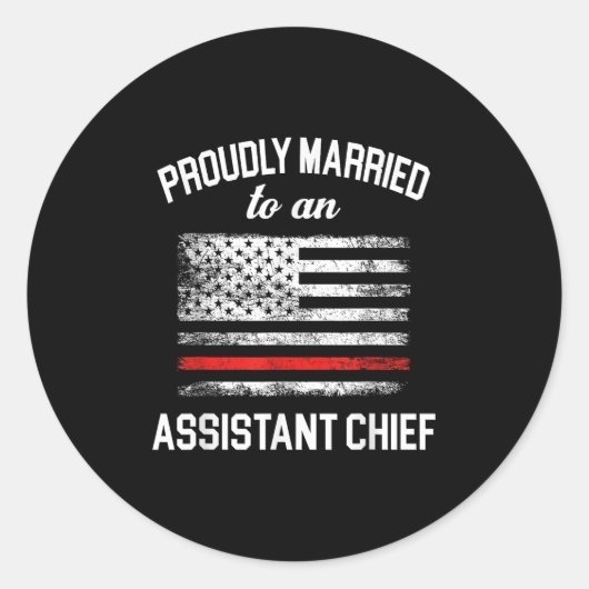 Istant Fire Chief Wife夫 – 誇らしげに結婚した ラウンドシール (正面)