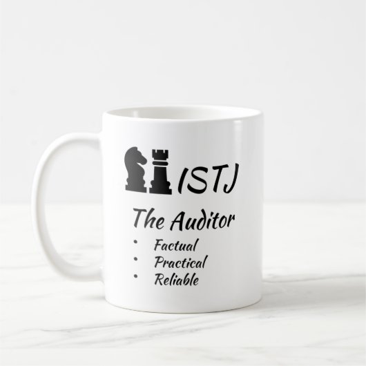 ISTJ MBTIマイヤーズ – ブリッグス型インジケータパーソナリティ コーヒーマグカップ (左)