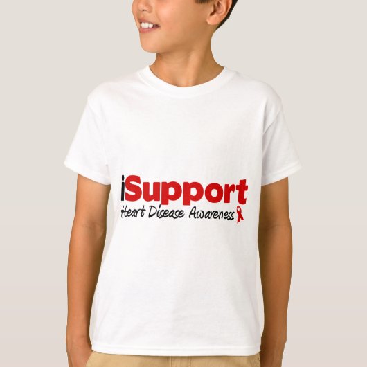iSupportハート病 Tシャツ (正面)