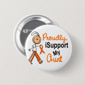 iSupport 1 SFTの白血病MSの腎臓の蟹座の叔母さん 缶バッジ (正面&裏面)
