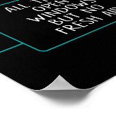 Itおもしろいは、これらの開いた窓すべてをコーダ新鮮な空気なし ポスター (角)