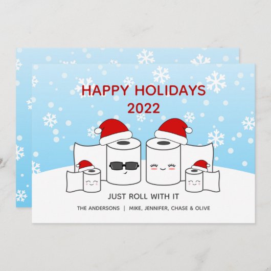 Itおもしろいト転がイレ紙ファミリー4 シーズンカード (正面/裏面)