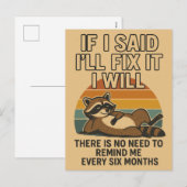Itおもしろい引用文をRaccoonで修正 シーズンポストカード (正面/裏面)