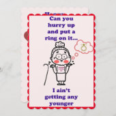 Itおもしろい Valentines Dayにリングや輪を置く シーズンカード (正面/裏面)