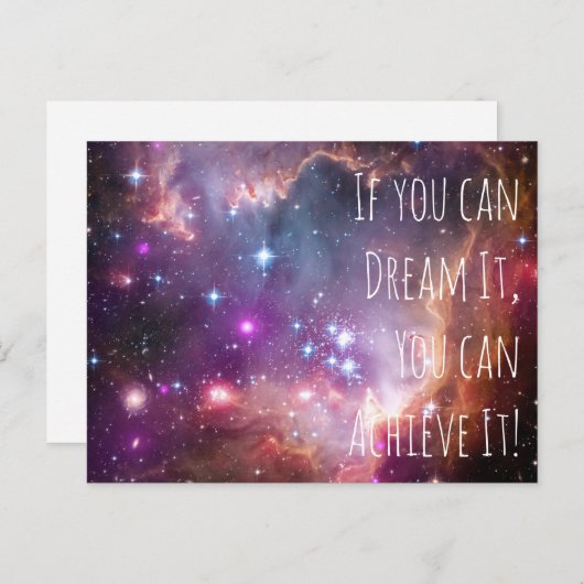 ItがItを実現する夢を見るItやる気を起こさせる引用文銀河系星 ポストカード (正面/裏面)