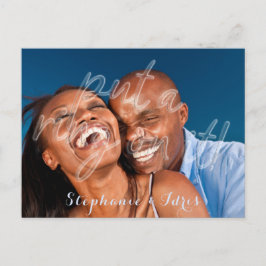 Itにリングや輪を付けるエンボス婚約パーティ インビテーションポストカード