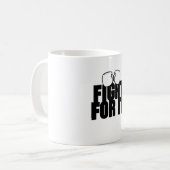 Itのために戦うボクシング手袋シルエットマグ コーヒーマグカップ (正面左)