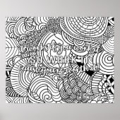 Itのもし抽象芸術パターンの色付け ポスター (正面)