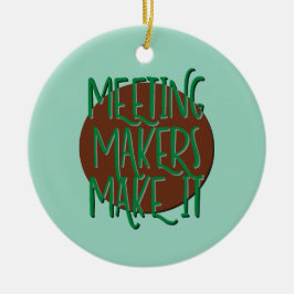 Itの回復スローガンを作る会議員 セラミックオーナメント