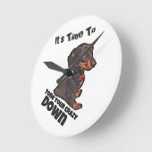 ITの時間 ラウンド壁時計 (傾斜)