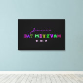 ITの電気バー（ユダヤ教の）バル・ミツバーメモリのサインインボード キャンバスプリント (インサイチュ (ウッドフロア))