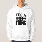 ITはシンシナティのモノ、Tシャツ、フード付 パーカ (正面)