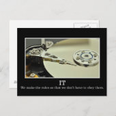 ITはルールを作成し、無視できるようにする ポストカード (正面/裏面)