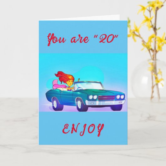 **ITは**20th**誕生日!!!!**誕生日カード カード (黄色い花)