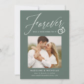 Itへの素晴らしいリングや輪セージ婚約発表 招待状 (正面)