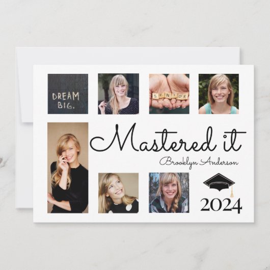 Itをマスター写真コラージュ大学院の発表 招待状 (正面)