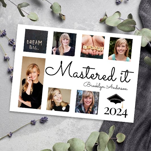 Itをマスター写真コラージュ大学院の発表 招待状